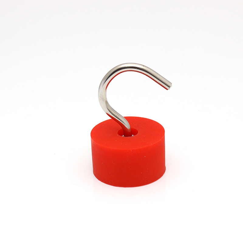 Neodymium Hook magnet rubber coated