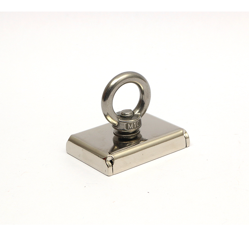 In stock Square NdFeB fishing magnet with SS hook